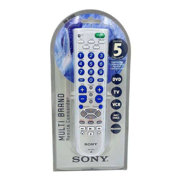 SONY Multi Brand Remote Commander RM-V302 for DVD/TV/VCR/SAT/CABLE/RECEIVER - Picture 1 of 3